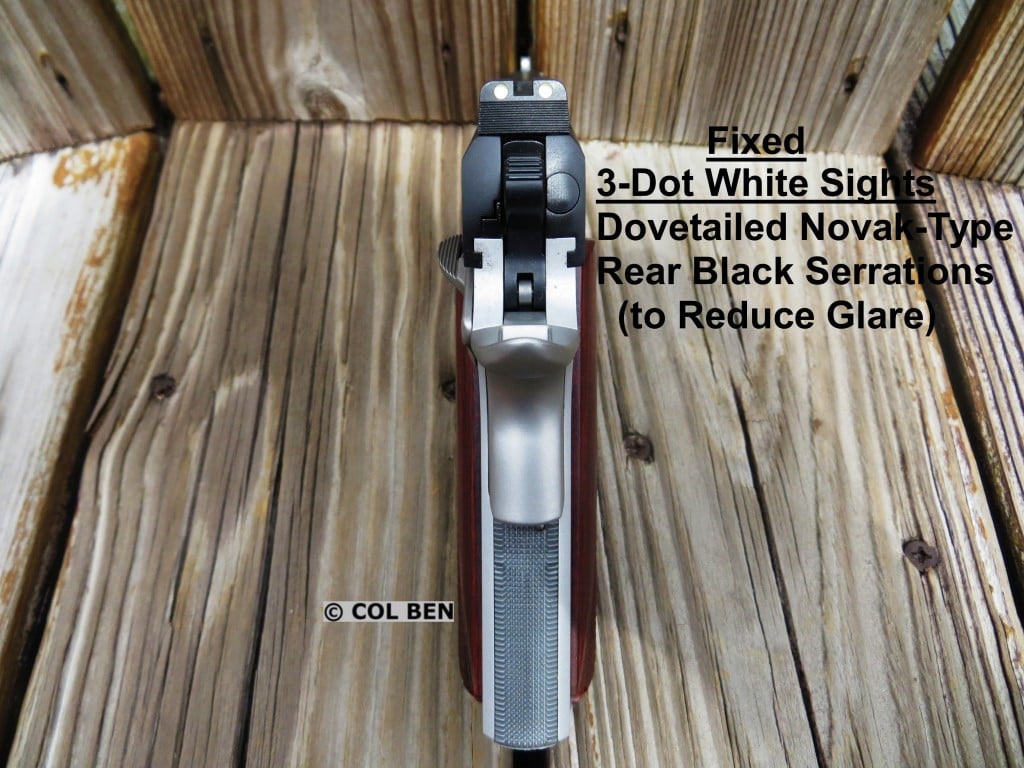 Fixed 3-Dot White Sights on the Kimber 1911 Pro Carry II 9mm