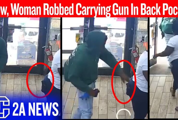 Wow, Woman Robbed Carrying Gun In Back Pocket | Caught On Video