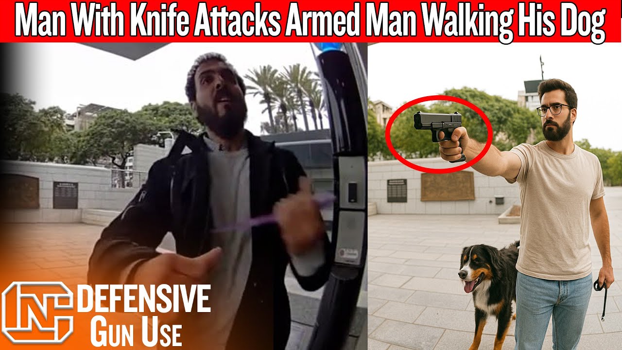 FAFO: Man With Knife Attacks Armed Man Walking His Dog