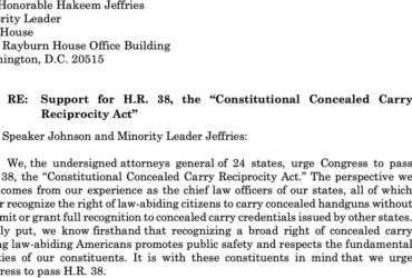 24 Attorneys General Unite and Demand Congress Pass National Concealed Carry Law