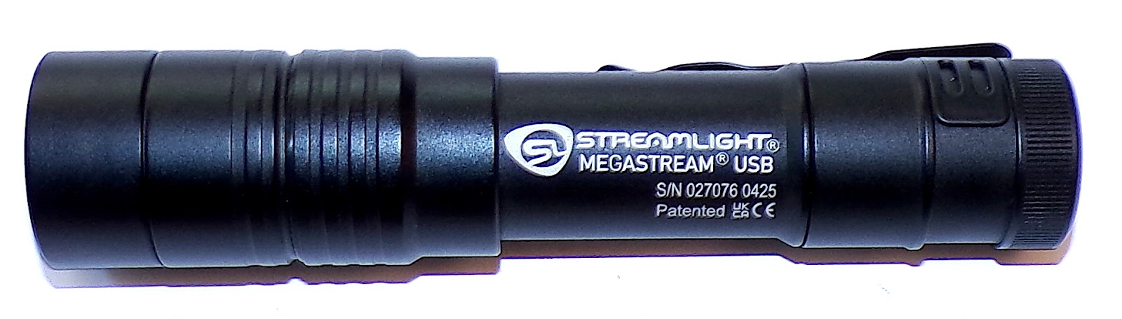 A Protac Rail Mount HP-X Pro USB light, and a Megastream USB High Output flashlight.