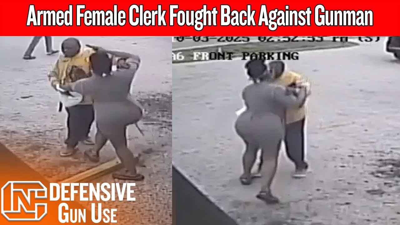 Armed Female Clerk Shoots Warning Shots, Disarms a Gunman, & Saves Everyone in the Store