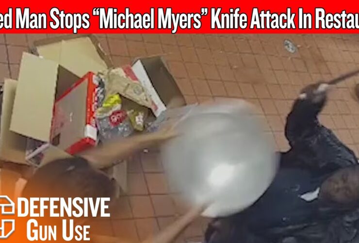 Armed Civilian Stops “Michael Myers” Knife Attack In Restaurant
