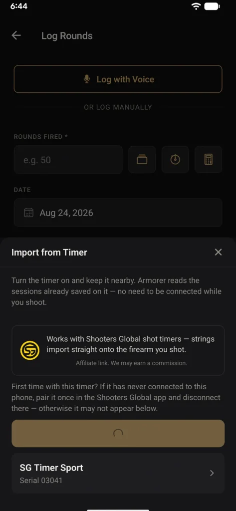 My App Automatically Imports Your Shot Timer Data